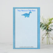 Papeterie Papier à lettres Blue Dino (Debout devant)