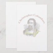 Papeterie Papier à lettres Christopher Columbus (Devant / Derrière)