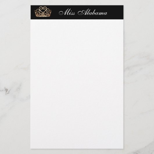 Papeterie Papier à lettres Concours Couronne & Titre (Devant)