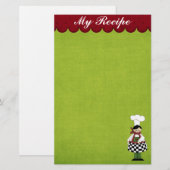 Papeterie Papier à lettres Cute Chef (Devant / Derrière)