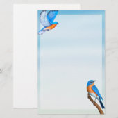 Papeterie Papier à lettres d'art ornithologique pour les ois (Devant / Derrière)