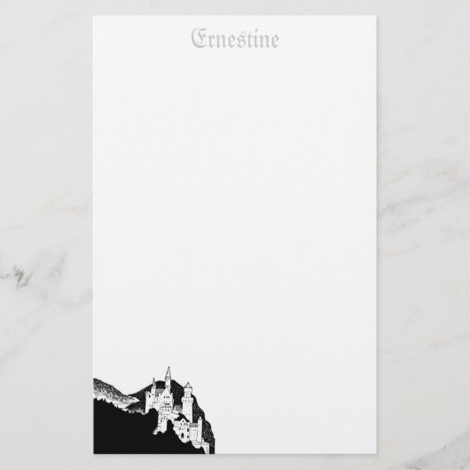 Papeterie Papier à lettres de château - personnalisé (Devant)