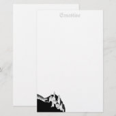 Papeterie Papier à lettres de château - personnalisé (Devant / Derrière)
