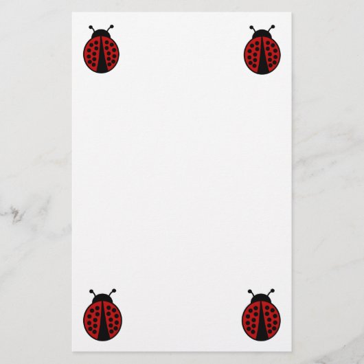 Papeterie Papier à lettres de conception de coccinelle simpl (Devant)