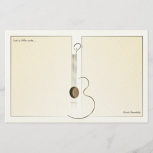 Papeterie Papier à lettres de conception de logo de guitare