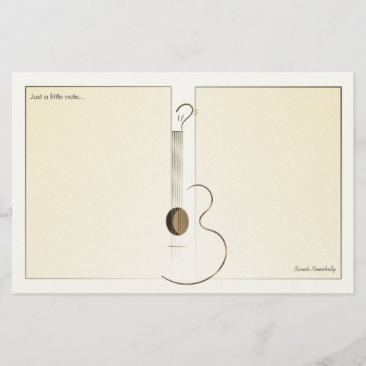 Papeterie Papier à lettres de conception de logo de guitare (Devant)