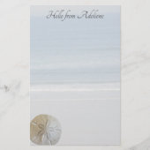 Papeterie Papier à lettres de fond de plage Dollar de sable (Devant)