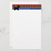 Papeterie Papier à lettres de plaid de Scottie (Devant / Derrière)