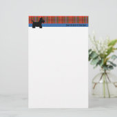 Papeterie Papier à lettres de plaid de Scottie (Debout devant)
