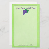 Papeterie Papier à lettres de raisins (Devant / Derrière)