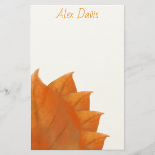 Papeterie Papier à lettres de saison Automne Feuilles Orange