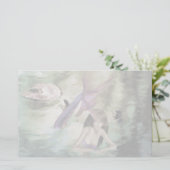 Papeterie Papier à lettres dédoublée de petite sirène (Debout devant)