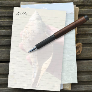 Papeterie Papier à lettres doublé fond océanique coquillage