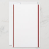 Papeterie Papier à lettres double lignes et monogramme & nom (Dos)