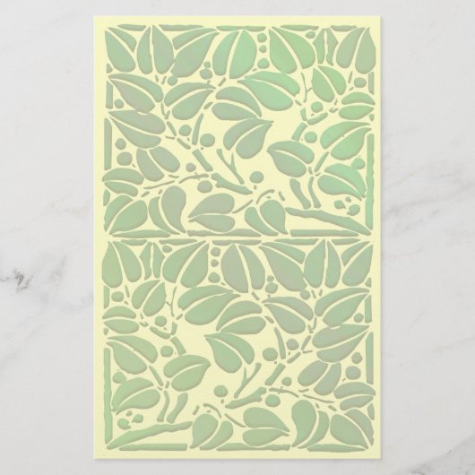 Papeterie Papier à lettres feuille à défilement vintage (Devant)