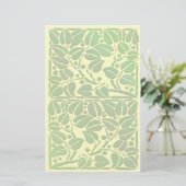 Papeterie Papier à lettres feuille à défilement vintage (Debout devant)