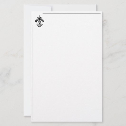 Papeterie Papier à lettres Fleur De Lis (Devant)