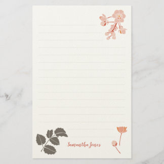Papeterie Papier à lettres Fleur de Mahonia à fleurs roses p