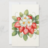 Papeterie Papier à lettres Fleur Fruit Fraise Note (Devant)