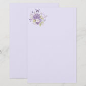 Papeterie Papier à lettres floral (Devant / Derrière)