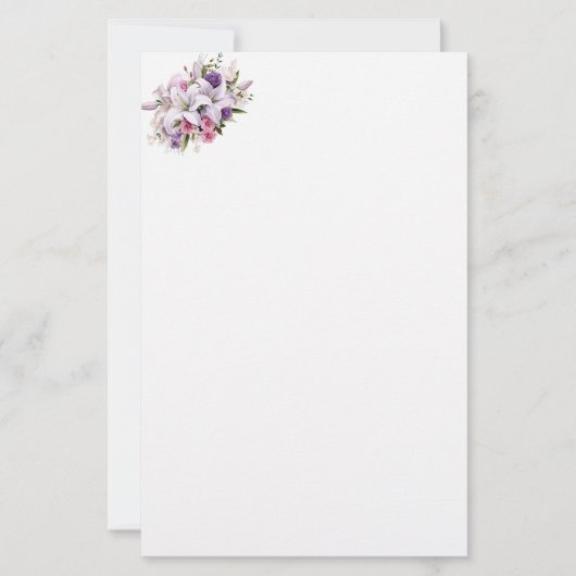 Papeterie Papier à lettres floral (Devant)
