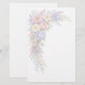 Papeterie Papier à lettres floral (Devant / Derrière)