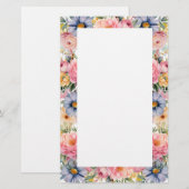 Papeterie Papier à lettres floral (Devant / Derrière)