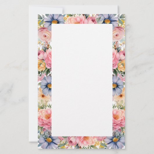 Papeterie Papier à lettres floral (Devant)