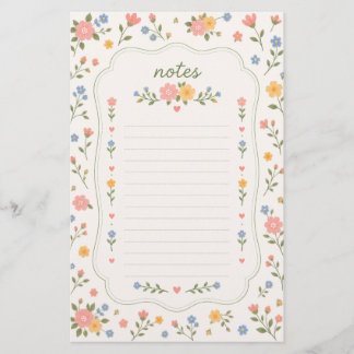 Papeterie Papier à lettres floral Cottagecore