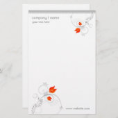 Papeterie Papier à lettres Floral Design (Devant / Derrière)