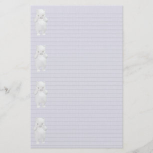 Papeterie Papier à lettres frontière Ours polaire -Lignes fa