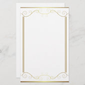 Papeterie Papier à lettres Gold Panel (Devant / Derrière)