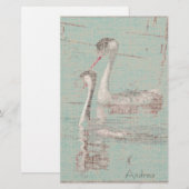 Papeterie Papier à lettres Grebes Linen (Devant / Derrière)