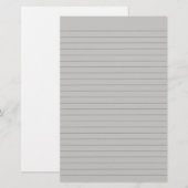 Papeterie Papier à lettres gris Lite (Devant / Derrière)