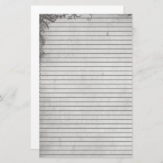 Papeterie Papier à lettres grunge - doublée (Devant / Derrière)