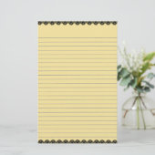 Papeterie Papier à lettres jaune (Debout devant)