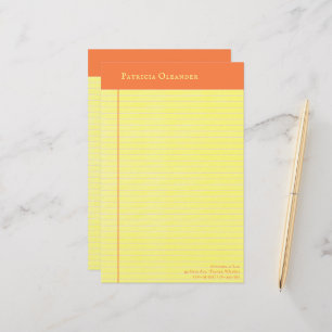 Papeterie Papier à lettres Jaune de style Légal