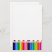 Papeterie Papier à lettres - Juste pour les crayons colorés  (Devant / Derrière)