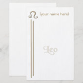 Papeterie Papier à lettres Leo (Devant / Derrière)