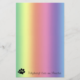 Papeterie Papier à lettres - Les chats polydactyles arc-en-