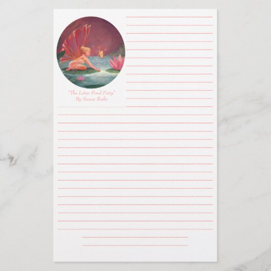 Papeterie Papier à lettres - "L'étang Lotus" (Devant)