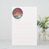 Papeterie Papier à lettres - "L'étang Lotus" (Debout devant)