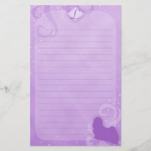 Papeterie Papier à lettres Lhassa Apso (Devant)