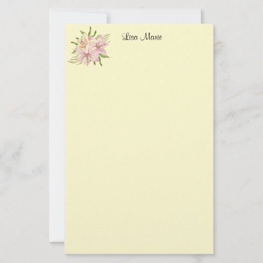 Papeterie Papier à lettres Lilies (Devant)