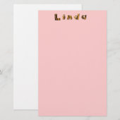 Papeterie Papier à lettres Linda (Devant / Derrière)
