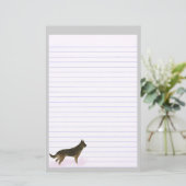 Papeterie Papier à lettres Linked Chien Berger Allemand (Debout devant)