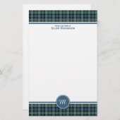 Papeterie Papier à lettres Mackenzie Clan Ancienne Tartan Mo (Devant / Derrière)