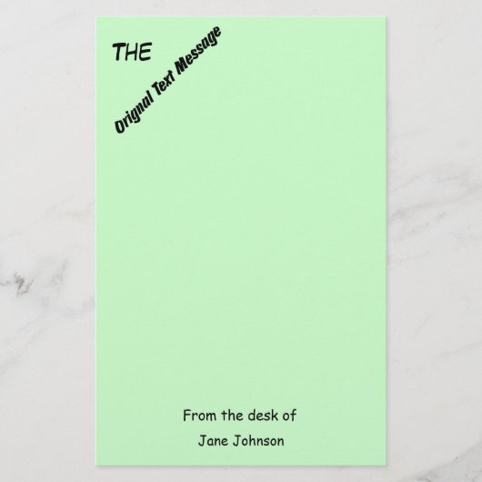 Papeterie Papier à lettres - Message texte original (Devant)