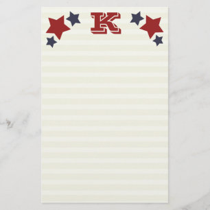 Papeterie Papier à lettres Monogramme K / Initial K Station