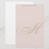 Papeterie Papier à lettres monogramme personnalisé (Devant / Derrière)